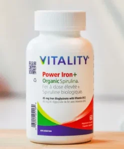 Vitality Power Iron + Organic Spirulina 60 vcaps