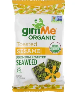 gimMe Organic: Organic Premium Roasted Seaweed Snack: Toasted Sesame – 5g