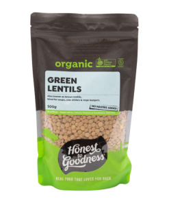 Organic Lentils – Green 500g (Honest to Goodness)