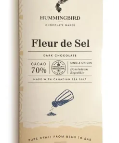 Hummingbird Chocolate – Fleur de Sel Vegan Chocolate Bar, 60g