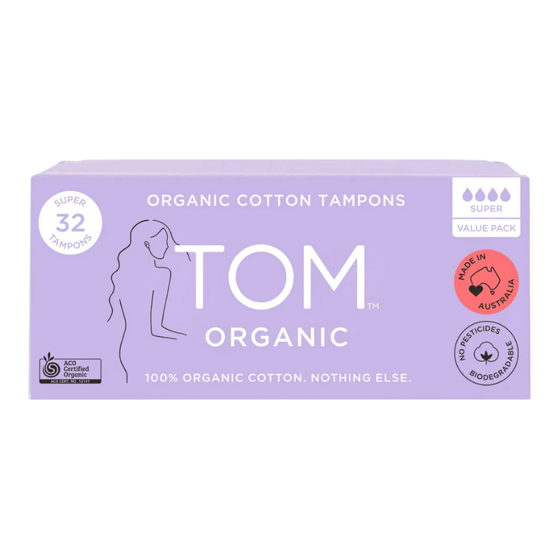 Organic Tampons – Super 32 Pack (Tom)