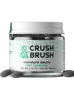 Nelson Naturals Crush and Brush: Mint Charcoal – 80 Tablets